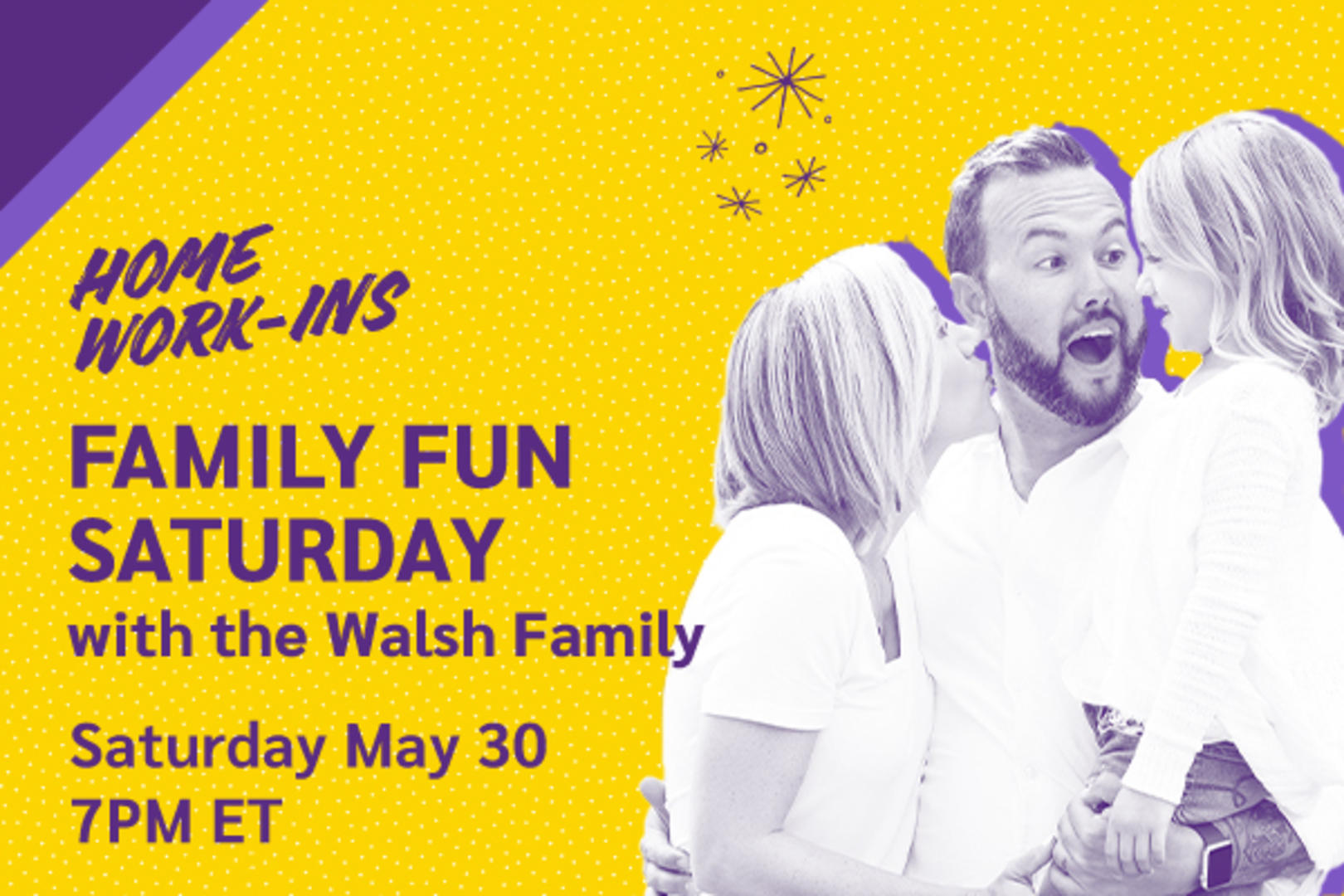 Image showing the copy Family Fun Saturday on 5/30 at 7PM ET